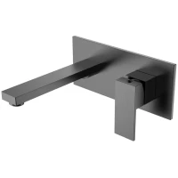 Смеситель для раковины Boheme Qubic 475-GM встраиваемый, графит матовый