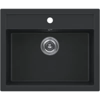 Кухонная мойка KuchenStern Ku-Granit Top 60 106BL10 56x50,5 см, черный