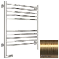 Полотенцесушитель электрический 600x500 состаренная латунь МЭМ левый Сунержа Флюид 2.0 051-5220-6050