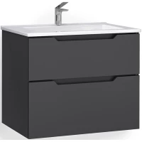 Тумба с раковиной антрацит 76,5 см Jorno Slide Sli.01.75/P/A + 4640021062210