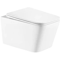 Унитаз подвесной GID Tr2155 безободковый, с сиденьем микролифт, белый