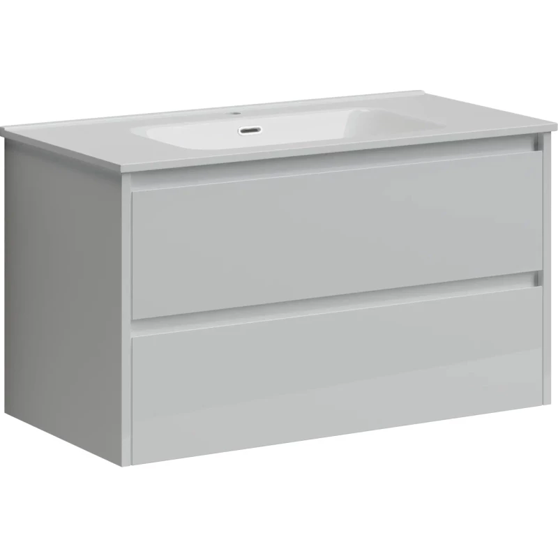 Комплект мебели белый глянец 91 см Sancos Libra LB90W + CN7002 + Z900