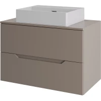 Тумба с раковиной Orange Line Li-70TuLMDF+B04-500W 70,2 см, подвесная, со столешницей, латте матовый