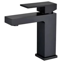 Смеситель для раковины Grocenberg GB2008BL черный матовый