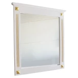 Изображение товара зеркало 80,6x86,2 см белый глянец золотая патина comforty палермо 00004143814