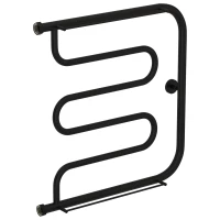 Полотенцесушитель водяной 600x600 черный матовый Сунержа Лира +2 полки 31-4012-6060