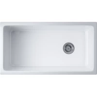 Кухонная мойка Omoikiri Natceramic Tokara 88-U/I-WH Glossy 4993867 88x47,7 см, белый глянец