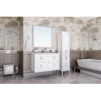 Комплект мебели белый матовый 100,5 см ASB-Woodline Рома