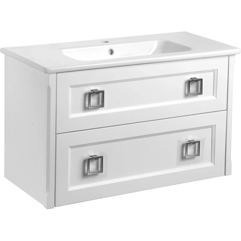 Комплект мебели белый матовый 100,5 см ASB-Woodline Рома