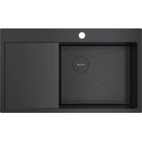 Кухонная мойка Omoikiri Akisame 86-GB-R Side 4997044 86x51 см, графит