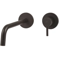 Смеситель для раковины Paffoni Light LIG104NO70 встраиваемый, без донного клапана, черный матовый