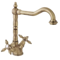 Смеситель для раковины с донным клапаном бронза, ручки бронза Cezares Nostalgia NOSTALGIA-LS2-02