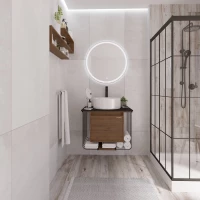 Комплект мебели дуб веллингтон/черный матовый 70 см Grossman Винтаж 107007 + GR-3013 + 97070