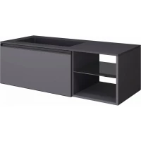 Тумба с раковиной Armadi Art Quatro Antracite 790-M6-120-A-A + 793-120-A-L 121 см L, подвесная, антрацит матовый