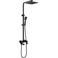 Душевая система Abber Daheim AF8216BL 250 мм, со смесителем, черный матовый