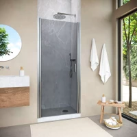 Душевая дверь Vegas Glass EP NOVO h2000 70 04 07 70 см, профиль никель матовый, стекло графитовое