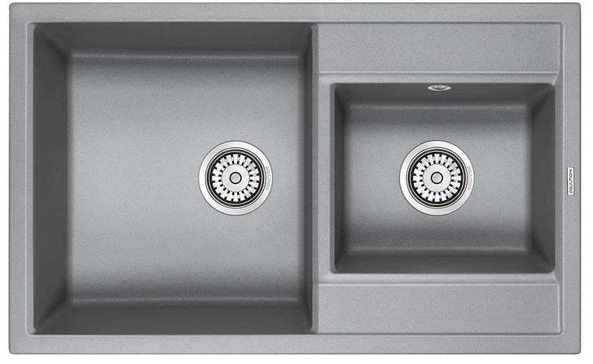 

Кухонная мойка Paulmark Tandem серый металлик PM238250-GRM