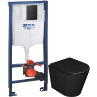 Комплект подвесной унитаз D&K Venice DT1026025 + система инсталляции Grohe 38811kf0