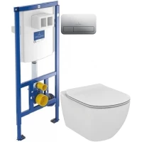 Комплект подвесной унитаз Ideal Standard Tesi T007901 + T352701 + система инсталляции Villeroy & Boch 92246100 + 92249061