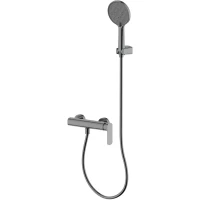 Смеситель для душа AQUAme Monza AQM6313GM с душевым гарнитуром, серый матовый
