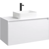 Тумба белый глянец 100 см Aqwella 5 Stars Mobi MOB0110W/MOB0710W/T