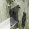 Шторка на ванну MaybahGlass MGV-653-6 70,5 см R, профиль черный матовый, стекло графитовое матовое - 4