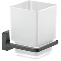 Стакан для зубных щеток Aquatek Либра AQ4304MB настенный, черный матовый