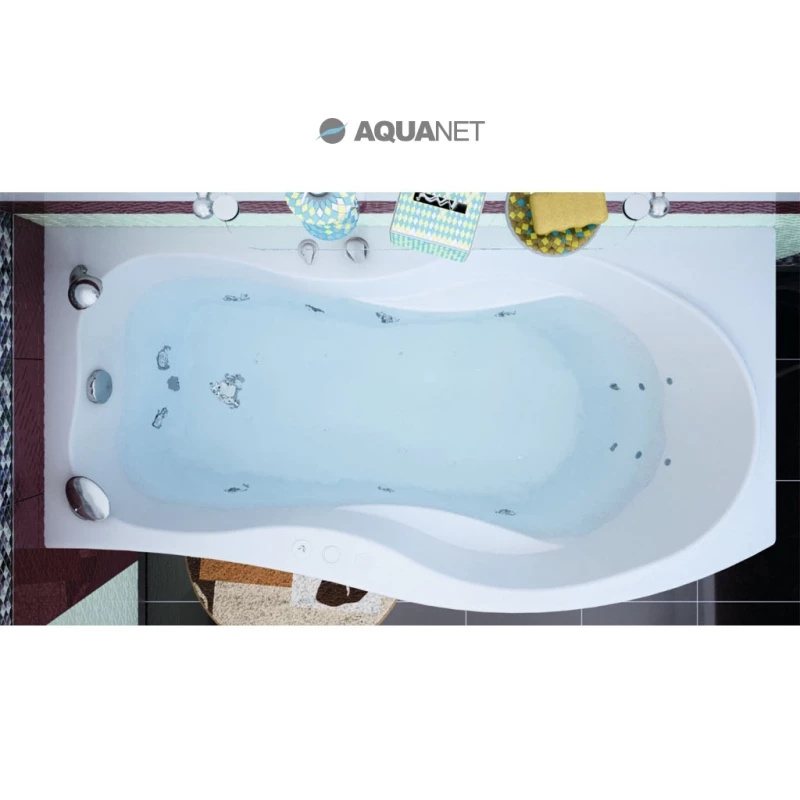 Акриловая ванна 169,8x89,8 см R Aquanet Borneo 00205284