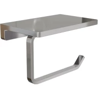 Держатель туалетной бумаги Knotlor Oval PH101C с полкой для телефона, хром