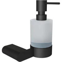 Дозатор для жидкого мыла Knotlor Bliss LD102BL 200 мл, настенный, черный матовый