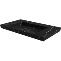 Раковина Armadi Art Flat Nero Marquina 859-120-NM 121x45,2 см, подвесная, черный мрамор