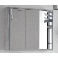 Зеркальный шкаф 90x70 см арт/серый Corozo Айрон SD-00000281