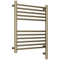 Полотенцесушитель электрический 600x500 золотой шелк МЭМ правый, перемычка прямая Сунержа Богема 3.0 32-5805-6050