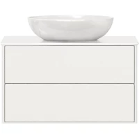 Тумба под раковину Belux Джаз НП 90-02 4810924283153 92 см, подвесная, со столешницей, белый глянец