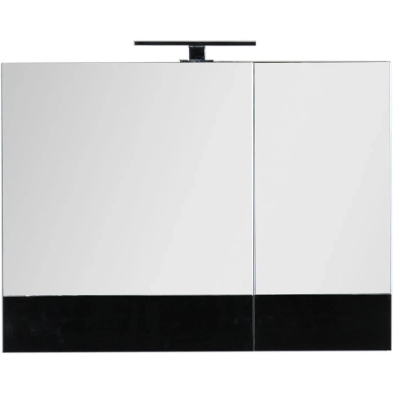 Зеркальный шкаф 90x67 см черный Aquanet Верона 00172340