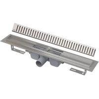 Душевой трап (лоток) AlcaPlast APZ1 Pure APZ1-750 + PURE-750M 74,4 см, с решеткой, перфорированный, нержавеющая сталь