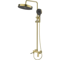 Душевая система Cezares Metauro METAURO-CVD-BORO 300 мм, со смесителем, золотой матовый