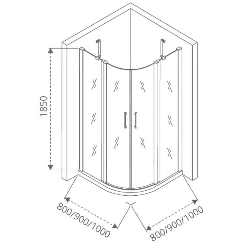 Душевой уголок 80x80 см Good Door Pandora R-80-T-CH прозрачное с рисунком