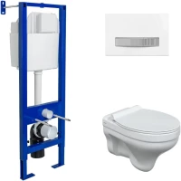 Комплект подвесной унитаз Berges Albit S + система инсталляции Berges Atom Line 410 042444