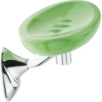 Мыльница Stil Haus Zefiro ZE09(08-VE) настенная, хром/зеленый