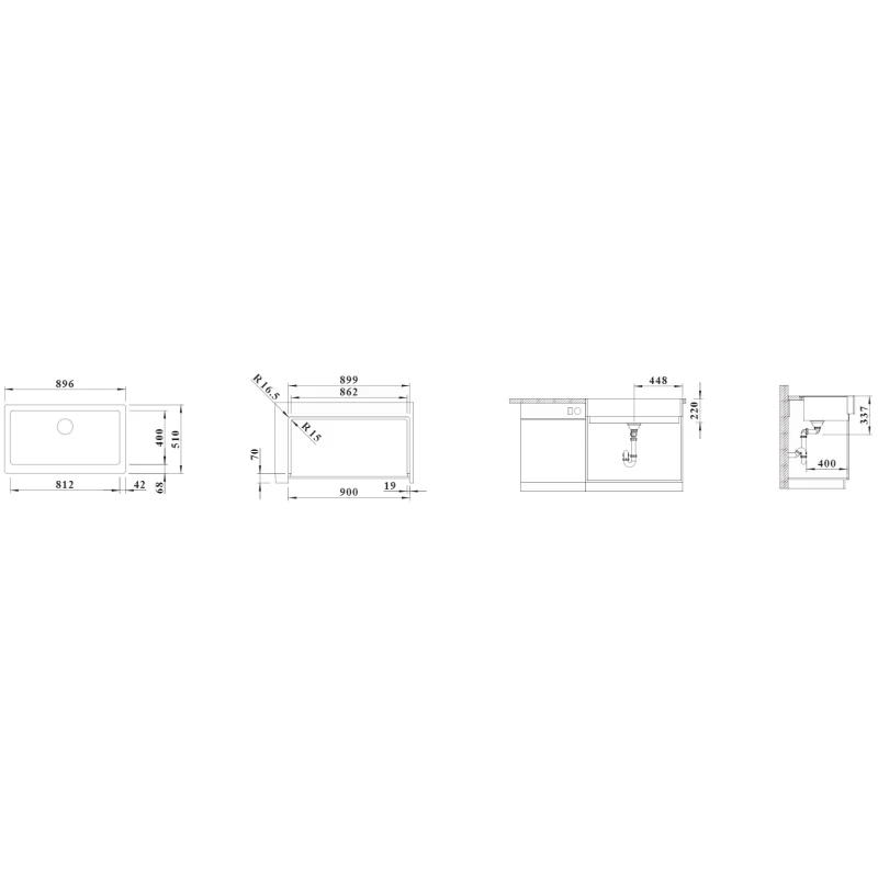 Кухонная мойка Blanco Vintera XL 9-UF InFino бетон 526109
