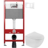 Комплект подвесной унитаз Teka Manacor 117320002 + система инсталляции Tece 9400413
