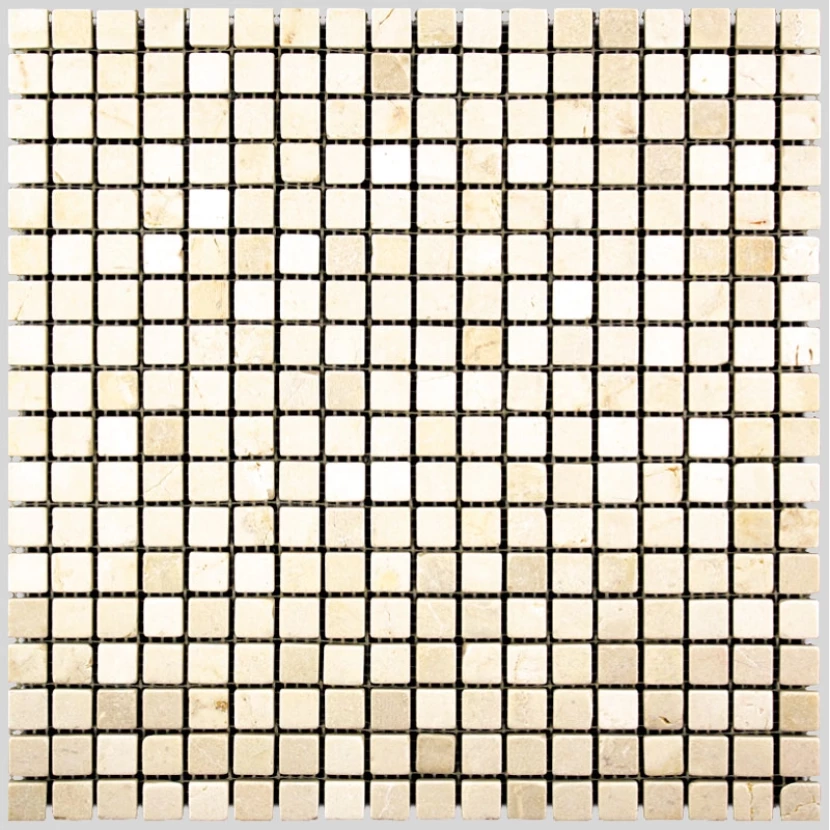 Мозаика Natural i-Tile 4M025-15T (Crema Marfil) Мрамор бежевый, поверхность состаренная 29,8x29,8