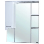 Изображение товара зеркальный шкаф 72,5x100,1 см белый глянец l bellezza дрея 4611312002017