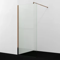 Душевая перегородка WasserKRAFT Rur 30W40RG 120 см, профиль розовое золото, стекло прозрачное
