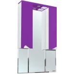Изображение товара зеркальный шкаф 96x100,3 см фиолетовый глянец/белый глянец bellezza эйфория 4619117180411