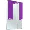 Зеркальный шкаф 96x100,3 см фиолетовый глянец/белый глянец Bellezza Эйфория 4619117180411 - 1