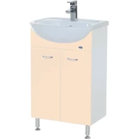 Тумба бежевый глянец/белый глянец 50 см Bellezza Уют 4635008240071