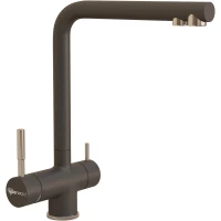 Смеситель для кухни Uperwood UPD-005-01 с подключением к фильтру, сатин/уголь