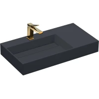 Раковина-чаша Rea Archi REA-U4303 75x43 см L, накладная, подвесная, серый матовый